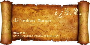Énekes Manon névjegykártya